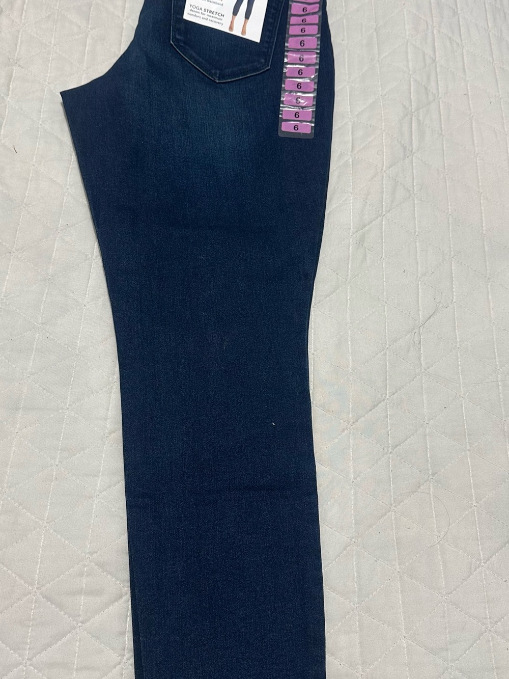 Nine West Dark Indigo Pull-On Crop Jeans
